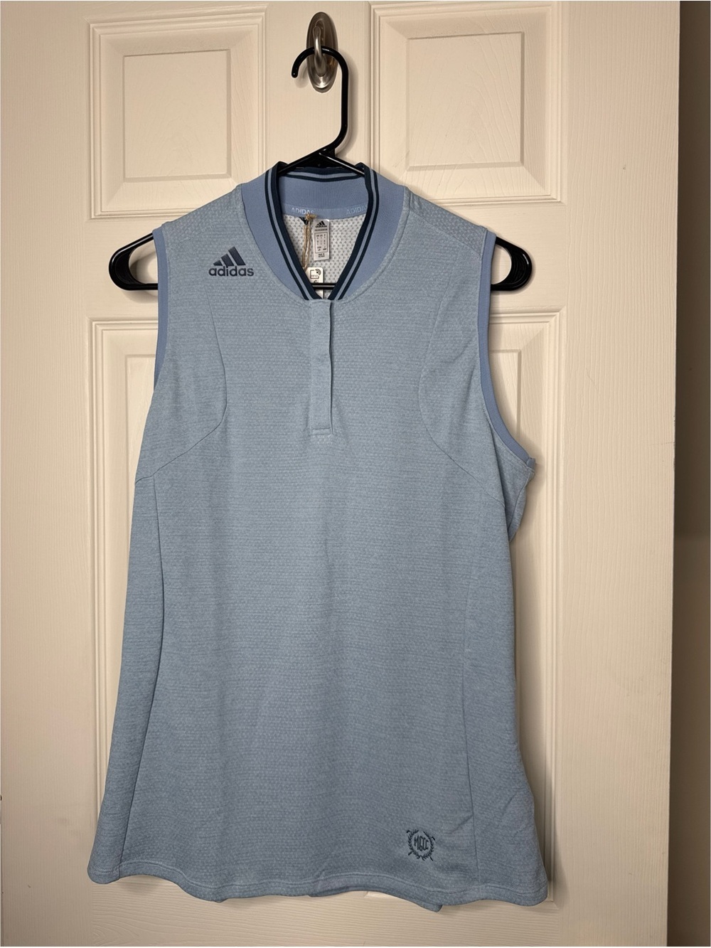 Adidas Sleeveless Golf Shirt Size Large Blue MGCC